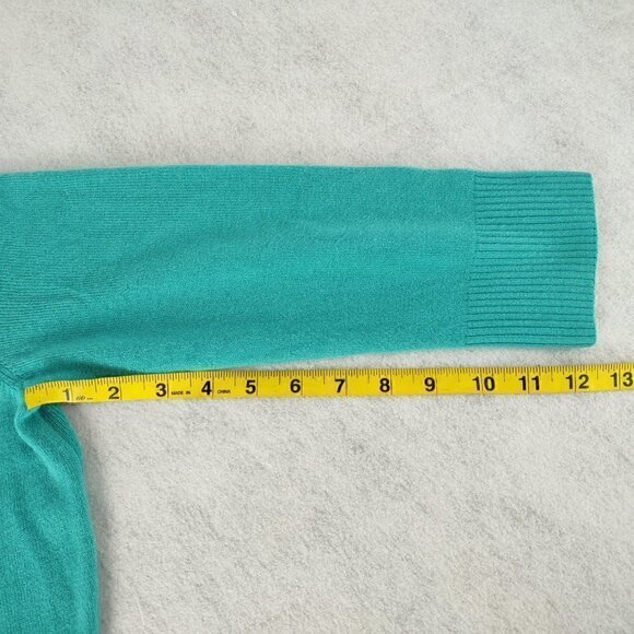 Karen Scott Women's 3/4 Sleeve Teal Pullover Sweater Size Small - Picture 9 of 11